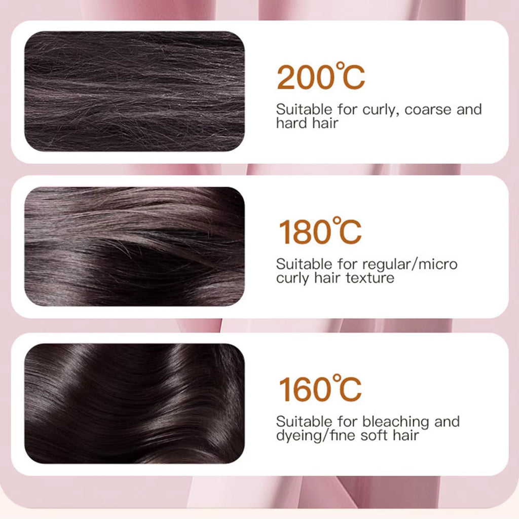2026 New Mini Straightener Rechargeable Portable Hair Straightener Brush Anti - Scald Shell Cordless USB Charging Straighteners - pluxora