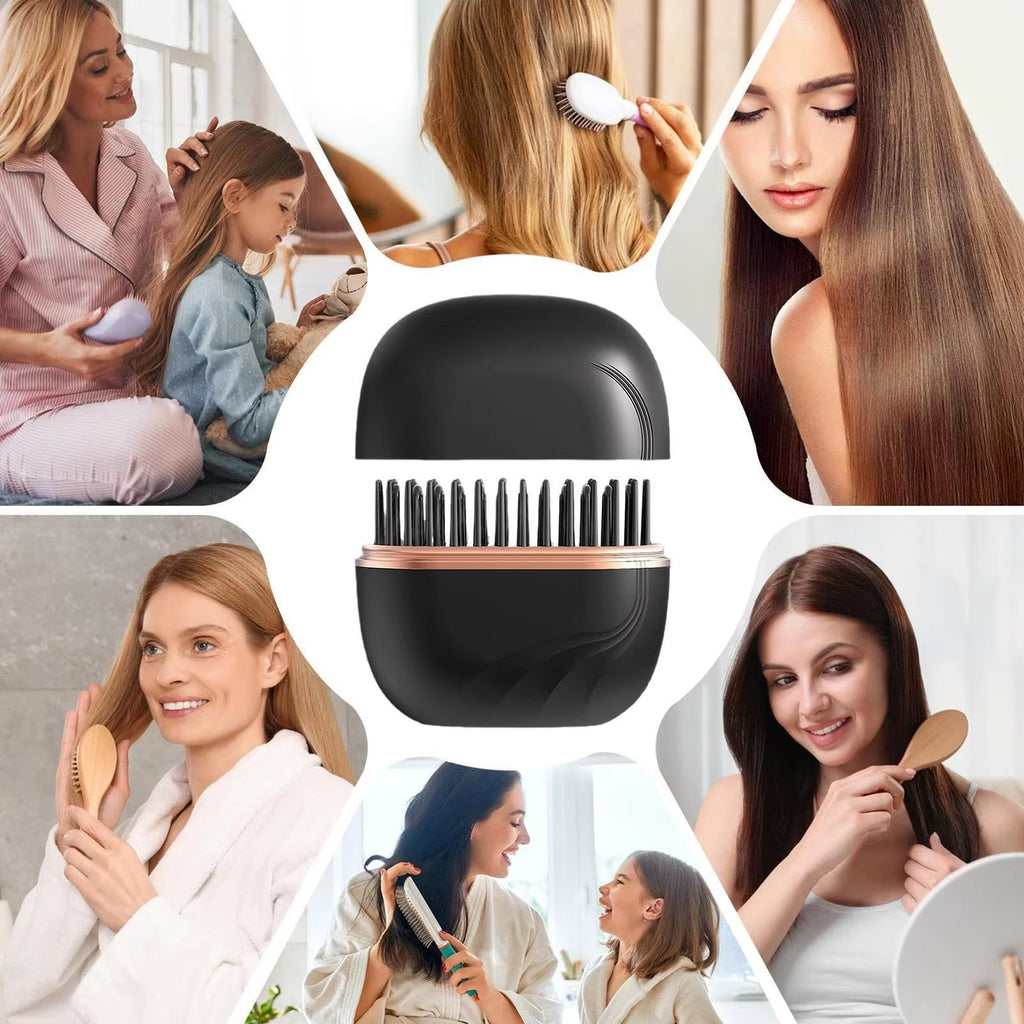 2026 New Mini Straightener Rechargeable Portable Hair Straightener Brush Anti - Scald Shell Cordless USB Charging Straighteners - pluxora