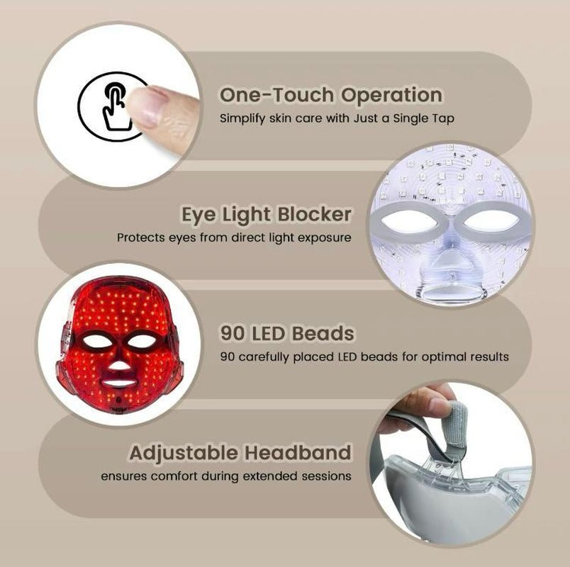 7 - Color LED Glow Mask - pluxora