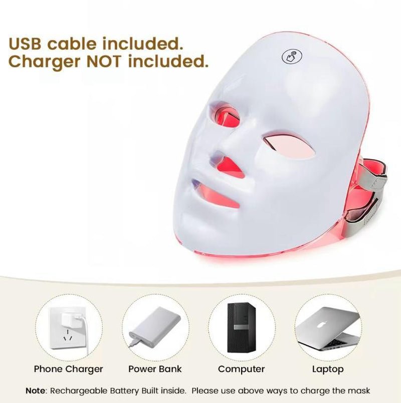 7 - Color LED Glow Mask - pluxora