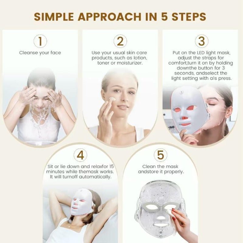 7 - Color LED Glow Mask - pluxora