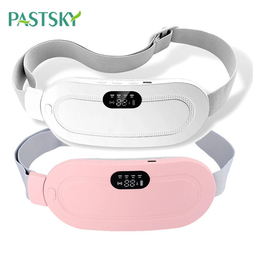 Electric Period Cramp Massager Vibrating Heating Belt for Menstrual Waist Stomach Abdominal Warm Palace Belt - pluxora