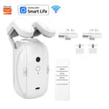 Smart Automatic Curtain Opener, Remote Control with App/Timer/Voice, with T/U/Rome Rod ,Wifi Bluetooth Automatic Light Sensor - pluxora
